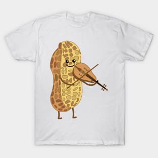 Funny peanut with violin T-Shirt